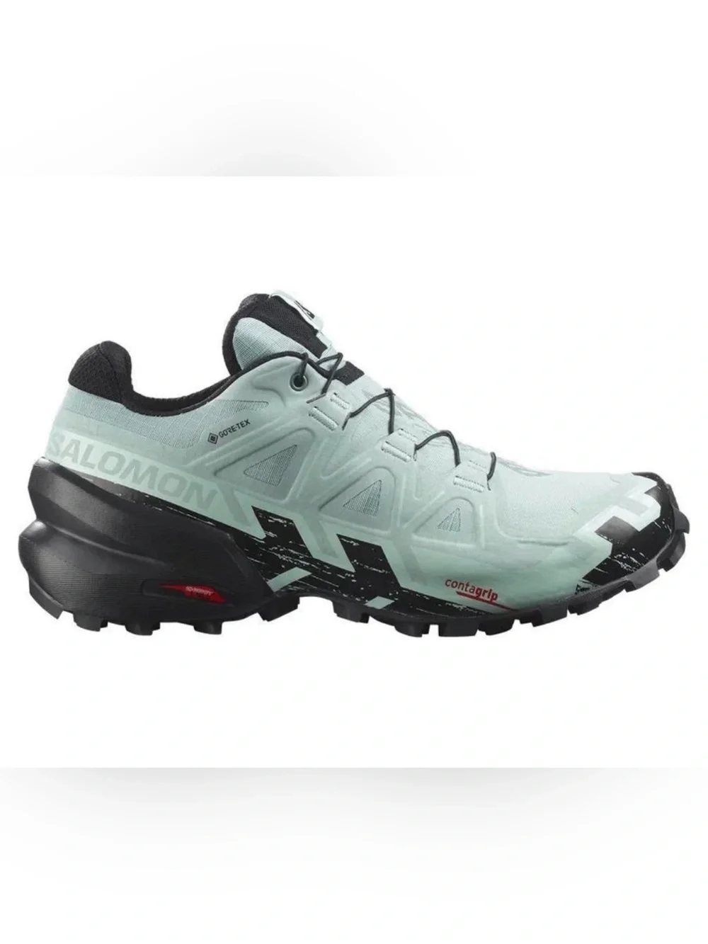 Salomon Women's Mint Green and Black Trail Runners with Quicklace